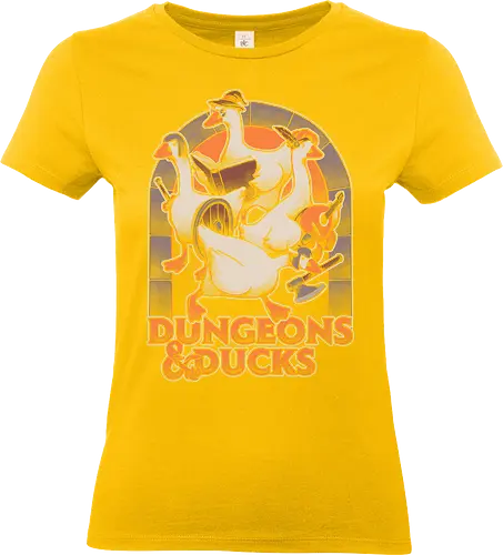 Dungeons and Ducks - rpg, ducks, internet, meme, fantasy, role-playing game, d20, dungeon master, game, adventure, Pen and Paper, tabletop, funny, fun - Standard T-Shirt (Women)