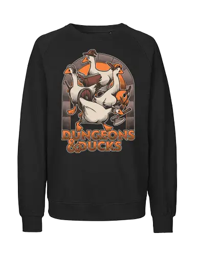Dungeons and Ducks - rpg, ducks, internet, meme, fantasy, role-playing game, d20, dungeon master, game, adventure, Pen and Paper, tabletop, funny, fun - Fairtrade Sweatshirt