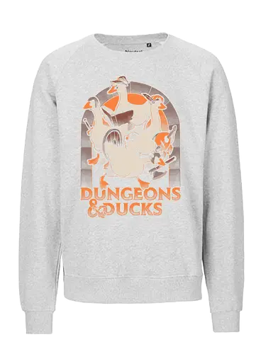 Dungeons and Ducks - rpg, ducks, internet, meme, fantasy, role-playing game, d20, dungeon master, game, adventure, Pen and Paper, tabletop, funny, fun - Fairtrade Sweatshirt