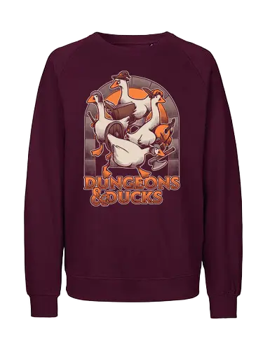 Dungeons and Ducks - rpg, ducks, internet, meme, fantasy, role-playing game, d20, dungeon master, game, adventure, Pen and Paper, tabletop, funny, fun - Fairtrade Sweatshirt