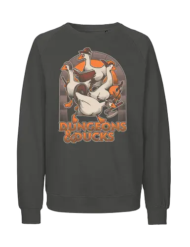 Dungeons and Ducks - rpg, ducks, internet, meme, fantasy, role-playing game, d20, dungeon master, game, adventure, Pen and Paper, tabletop, funny, fun - Fairtrade Sweatshirt