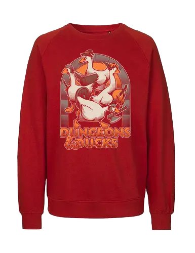 Dungeons and Ducks - rpg, ducks, internet, meme, fantasy, role-playing game, d20, dungeon master, game, adventure, Pen and Paper, tabletop, funny, fun - Fairtrade Sweatshirt