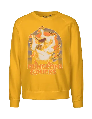 Dungeons and Ducks - rpg, ducks, internet, meme, fantasy, role-playing game, d20, dungeon master, game, adventure, Pen and Paper, tabletop, funny, fun - Fairtrade Sweatshirt