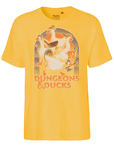 Dungeons and Ducks - rpg, ducks, internet, meme, fantasy, role-playing game, d20, dungeon master, game, adventure, Pen and Paper, tabletop, funny, fun - Fairtrade T-Shirt