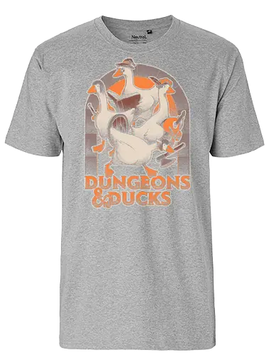 Dungeons and Ducks - rpg, ducks, internet, meme, fantasy, role-playing game, d20, dungeon master, game, adventure, Pen and Paper, tabletop, funny, fun - Fairtrade T-Shirt
