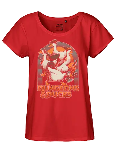 Dungeons and Ducks - rpg, ducks, internet, meme, fantasy, role-playing game, d20, dungeon master, game, adventure, Pen and Paper, tabletop, funny, fun - Fairtrade Girl Shirt