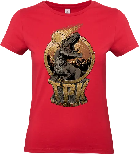 RPG - Prehistoric TPK - TPK, Total Party Kill, dinosaur, tyrannosaurus rex, t-rex, rpg, role-playing game, fantasy, rpg, Pen and Paper, d20, dungeon master, role-playing game, tabletop, game master - Standard T-Shirt (Women)
