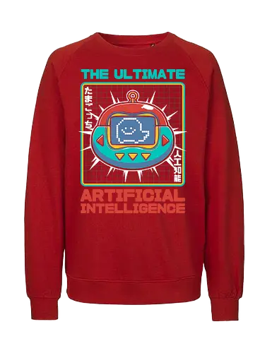 Vintage Virtual Pet - Cool Retro Game - vintage retro, virtual pet, video game, kid toy, electronics, Artificial Intelligence, japanese kanji, cute, pet, classic, virtual, Virtual Reality - Fairtrade Sweatshirt