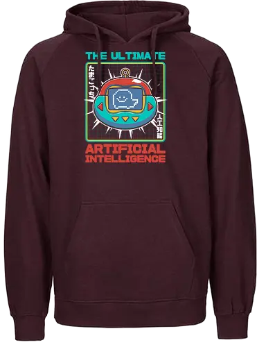 Vintage Virtual Pet - Cool Retro Game - vintage retro, virtual pet, video game, kid toy, electronics, Artificial Intelligence, japanese kanji, cute, pet, classic, virtual, Virtual Reality - Fairtrade Hoodie