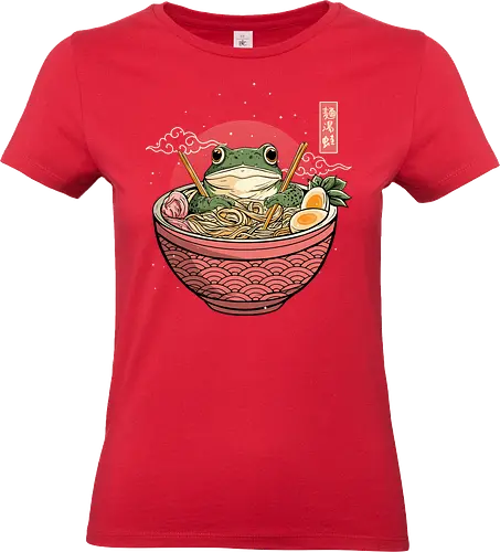 Toad Ramen Bath Ukiyo - ramen wave, noodles, great wave, ramen bowl, noodle bowl, japan, japanese, ukiyo e, ukiyo - Standard T-Shirt (Women)