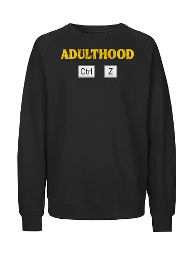 Adulthood Ctrl Z - Erwachsenenhumor, lustiges Design, Computerwitz, technikaffin, PC-Nerd, Ctrl Z Design, Sarkasmus, Tastenkombination, Grafikdesign T-Shirt, Computerfreunde, lustige Grafik, ironische Designs, Technikliebhaber, Life Undo, Erwachsenenleben, IT-Liebhaber, lustige Geschenkidee, Nerd Humor, witzige Sprüche, Tech-Geschenk, Statement-Shirt, Millennials Humor, Gen X Spaß, Erwachsensein, lustiger Alltagswitz - Fairtrade Sweatshirt