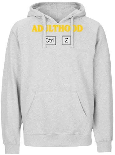 Adulthood Ctrl Z - Erwachsenenhumor, lustiges Design, Computerwitz, technikaffin, PC-Nerd, Ctrl Z Design, Sarkasmus, Tastenkombination, Grafikdesign T-Shirt, Computerfreunde, lustige Grafik, ironische Designs, Technikliebhaber, Life Undo, Erwachsenenleben, IT-Liebhaber, lustige Geschenkidee, Nerd Humor, witzige Sprüche, Tech-Geschenk, Statement-Shirt, Millennials Humor, Gen X Spaß, Erwachsensein, lustiger Alltagswitz - Fairtrade Hoodie