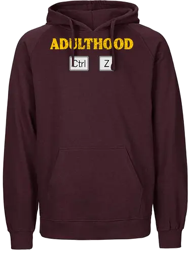 Adulthood Ctrl Z - Erwachsenenhumor, lustiges Design, Computerwitz, technikaffin, PC-Nerd, Ctrl Z Design, Sarkasmus, Tastenkombination, Grafikdesign T-Shirt, Computerfreunde, lustige Grafik, ironische Designs, Technikliebhaber, Life Undo, Erwachsenenleben, IT-Liebhaber, lustige Geschenkidee, Nerd Humor, witzige Sprüche, Tech-Geschenk, Statement-Shirt, Millennials Humor, Gen X Spaß, Erwachsensein, lustiger Alltagswitz - Fairtrade Hoodie