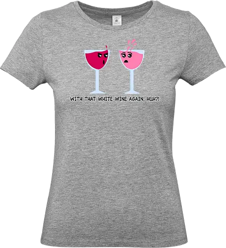 Wine Problems (Weinprobleme) - Wein, Weinliebhaber, lustig, Cartoon, Getränk, Paar, Humor, Comedy, Weinglas, Party, Weinprobe, witzig, Alkohol, romantisch, Event, clever, verspielt, Charme, Weinenthusiast, valentine's day, Valentinstag, singles day - Standard T-Shirt (Women)