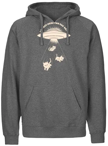 Im Just Here For The Cats - cat, animal, cat lover, cat owner, cats, cats love, cute, funny, funny quote, funnytee, humor, kitten, kitty, pet, funny saying - Fairtrade Hoodie