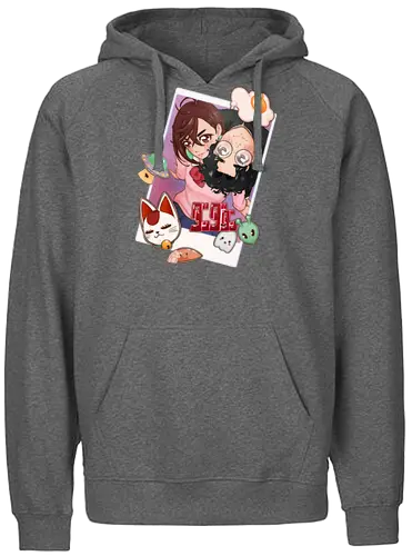 Occult Girl x Alien Boy - dandadan, anime, alien, ghosts, neko - Fairtrade Hoodie