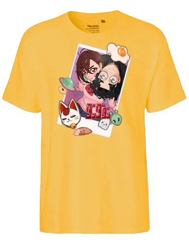 Occult Girl x Alien Boy - dandadan, anime, alien, ghosts, neko - Fairtrade T-Shirt