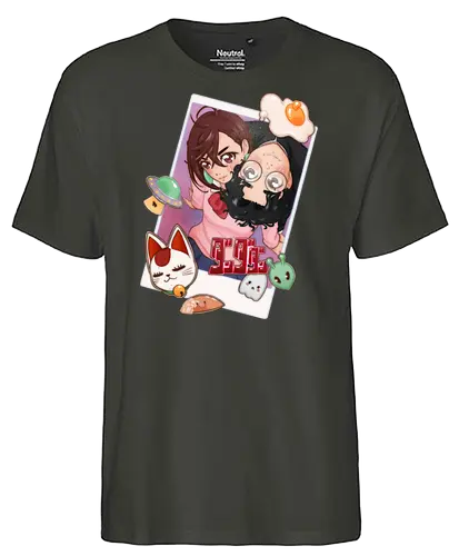 Occult Girl x Alien Boy - dandadan, anime, alien, ghosts, neko - Fairtrade T-Shirt