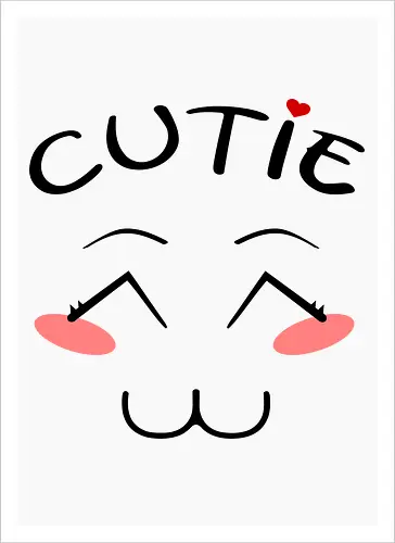Cutie Cute Kawaii Face (Süßes Kawaii-Gesicht)