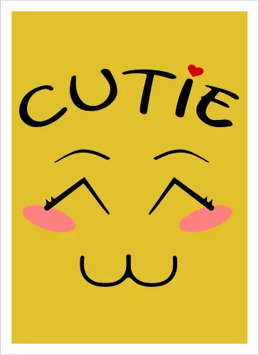 Cutie Cute Kawaii Face (Süßes Kawaii-Gesicht)