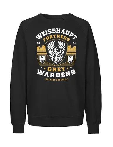 Grey Wardens Fortress Crest - dragon, veilguard, veil guard, video game, gaming, gamer, emmrich volkarin, rook, manfred, lucanis, bellara lutare, neve gallus, rpg, inquisition, grey wardens - Fairtrade Sweatshirt