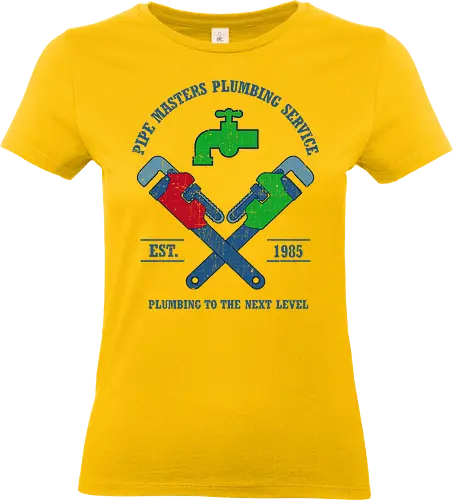 Pipe Masters Plumber Service - gamer, 80s, childhood, funny, gaming, geek, nerd, nostalgia, plumber, popculture, retro, retro gamer, service, video game, vintage - Standard T-Shirt (Women)