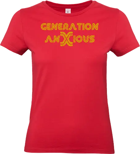 Generation AnXious (Generation Ängstlich) - retro, Sorgen, Humor, Chaos, Stil, Überdenken, Vintage, gen x, Millennials, gen z, Design, kreativ, lustig, sarkastisch, Retro-Vibes, Statement, ikonisch, Nostalgie, einzigartig, 80s, 70s, 90s - Standard T-Shirt (Women)
