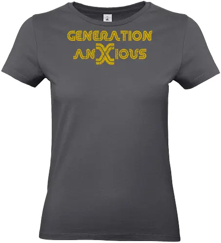 Generation AnXious (Generation Ängstlich) - retro, Sorgen, Humor, Chaos, Stil, Überdenken, Vintage, gen x, Millennials, gen z, Design, kreativ, lustig, sarkastisch, Retro-Vibes, Statement, ikonisch, Nostalgie, einzigartig, 80s, 70s, 90s - Standard T-Shirt (Women)