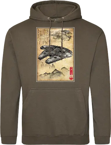 Escape from cloud city woodblock