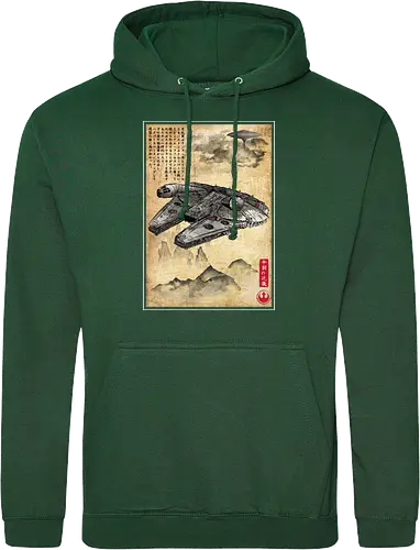 Escape from cloud city woodblock
