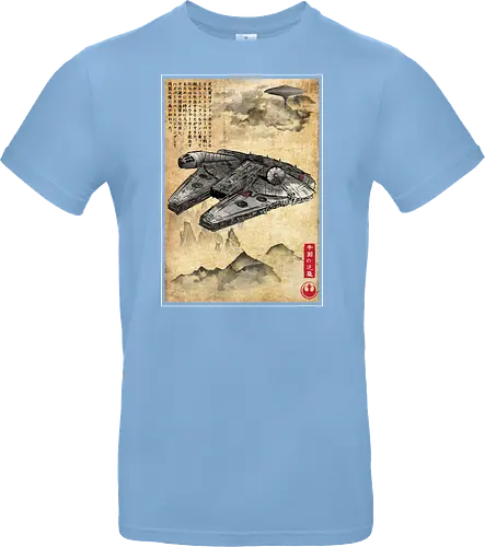 Escape from cloud city woodblock