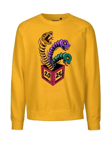 surprise box - snake, brain, skull, skeleton, myth, art, poison, animal, darkart, tattoo, golden - Fairtrade Sweatshirt
