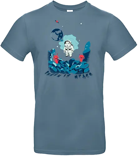 bunny in space - alien invasion, bunny art, bunny cartoon, bunny rabbit, cartoon alien, comic bunny, funny aliens, lost galaxy bunny, space, retro, wormhole, Arture - Standard T-Shirt