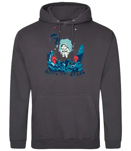 bunny in space - alien invasion, bunny art, bunny cartoon, bunny rabbit, cartoon alien, comic bunny, funny aliens, lost galaxy bunny, space, retro, wormhole, Arture - Standard Hoodie