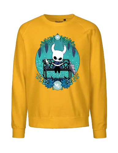 Bug Knight - game, gamer, castlecore, indie game, indie, hollow, Bug Knight, blue, cozy, Bounty Hunter, metroidvania, video game, games, gaming, ghost, little ghost, knight - Fairtrade Sweatshirt