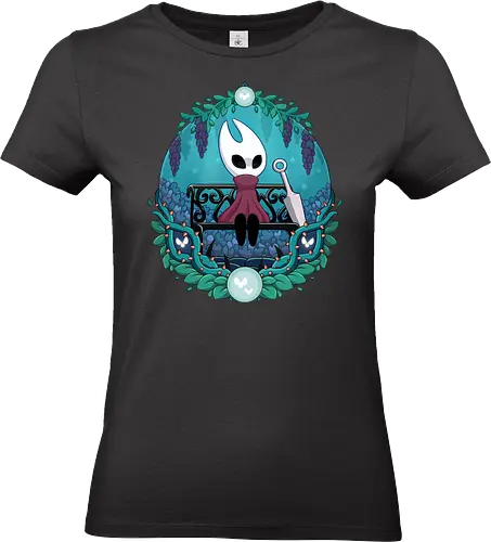 Hornet - game, gamer, indie game, indie, hollow, Bug Knight, Bounty Hunter, metroidvania, video game, games, gaming, ghost, little ghost, knight, castlecore, blue, cozy, hornet, quirrel - Standard T-Shirt (Women)