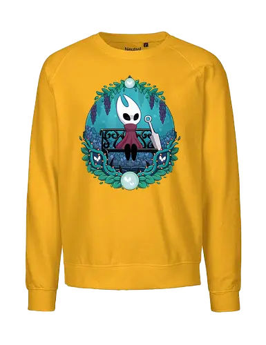 Hornet - game, gamer, indie game, indie, hollow, Bug Knight, Bounty Hunter, metroidvania, video game, games, gaming, ghost, little ghost, knight, castlecore, blue, cozy, hornet, quirrel - Fairtrade Sweatshirt