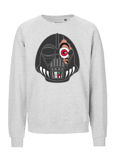 Darth-Uma - Daruma Mashup - daruma, 1977, 80s, 80s movies, cult classic, daruma doll, japan, japanese, japanese art, kawaii, lucky, retro, sci fi, science fiction, vintage - Fairtrade Sweatshirt