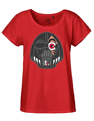 Darth-Uma - Daruma Mashup - daruma, 1977, 80s, 80s movies, cult classic, daruma doll, japan, japanese, japanese art, kawaii, lucky, retro, sci fi, science fiction, vintage - Fairtrade Girl Shirt