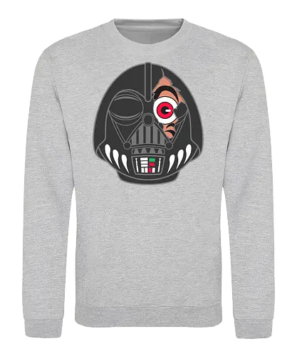 Darth-Uma - Daruma Mashup - daruma, 1977, 80s, 80s movies, cult classic, daruma doll, japan, japanese, japanese art, kawaii, lucky, retro, sci fi, science fiction, vintage - Sweatshirt