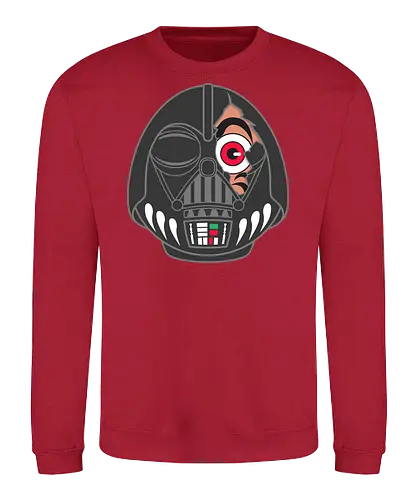 Darth-Uma - Daruma Mashup - daruma, 1977, 80s, 80s movies, cult classic, daruma doll, japan, japanese, japanese art, kawaii, lucky, retro, sci fi, science fiction, vintage - Sweatshirt