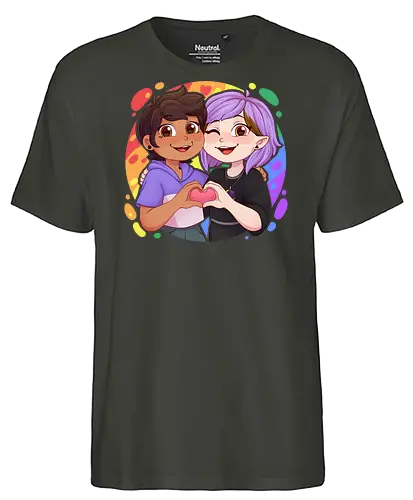 Lumity - luz, LGBTQIA+, LGBT, pride, pride, lesbians, gay, cartoon, trans, drag queen, love, pride characters, pride month, witch, lumity, toh, magic stuff, magic, couple, owl, the bird house - Fairtrade T-Shirt