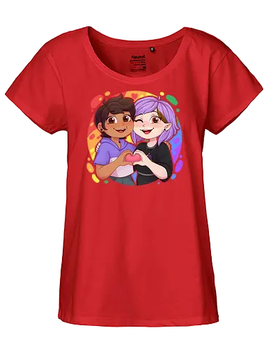 Lumity - luz, LGBTQIA+, LGBT, pride, pride, lesbians, gay, cartoon, trans, drag queen, love, pride characters, pride month, witch, lumity, toh, magic stuff, magic, couple, owl, the bird house - Fairtrade Girl Shirt
