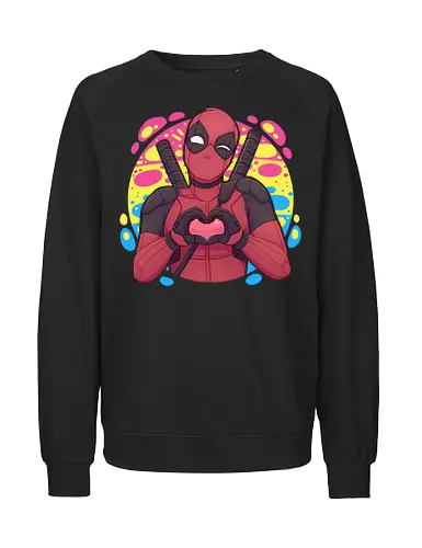 Lovepool - luz, LGBTQIA+, LGBT, pride, lesbians, gay, cartoon, drag queen, love, pride characters, pride month, trans, pansexual, pansexuality, hero, anti hero - Fairtrade Sweatshirt