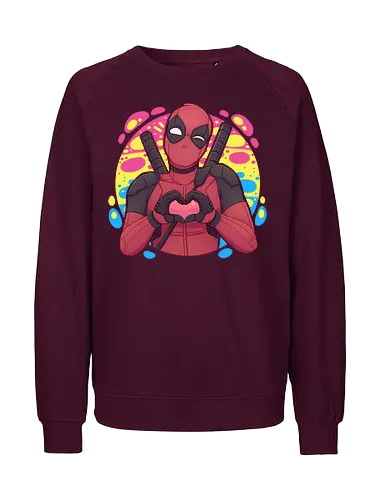 Lovepool - luz, LGBTQIA+, LGBT, pride, lesbians, gay, cartoon, drag queen, love, pride characters, pride month, trans, pansexual, pansexuality, hero, anti hero - Fairtrade Sweatshirt
