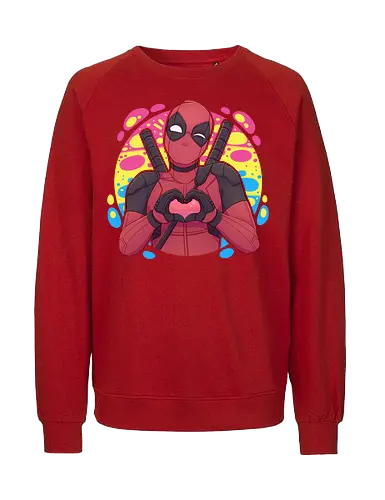 Lovepool - luz, LGBTQIA+, LGBT, pride, lesbians, gay, cartoon, drag queen, love, pride characters, pride month, trans, pansexual, pansexuality, hero, anti hero - Fairtrade Sweatshirt