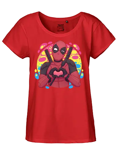 Lovepool - luz, LGBTQIA+, LGBT, pride, lesbians, gay, cartoon, drag queen, love, pride characters, pride month, trans, pansexual, pansexuality, hero, anti hero - Fairtrade Girl Shirt