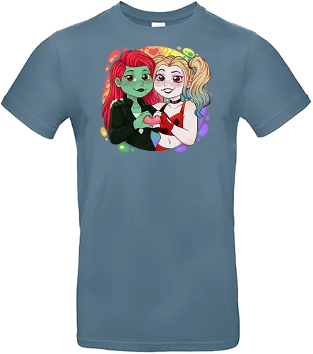 Psycho Love - luz, LGBTQIA+, LGBT, pride, pride, lesbians, lesbian flag, drag queen, love, pride characters, pride month, trans, pansexual, villains, HQ, comics, poison, ivy, harley, bat, bisexual, gay, cartoon - Standard T-Shirt