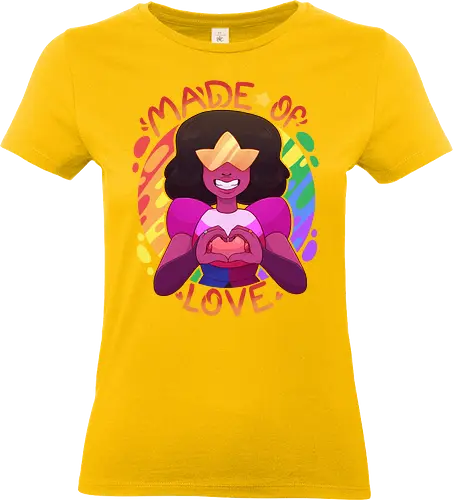 Made of Love - luz, LGBTQIA+, LGBT, pride, pride, lesbians, lesbian flag, bisexual, gay, cartoon, drag queen, love, pride characters, pride month, trans, pansexual, gem, universe, self love, made of love - Standard T-Shirt (Women)