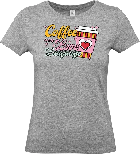 Coffee is my Love Language - coffee, love, language, heart, colorful, to-go cup, whimsical, playful, stars - Standard T-Shirt (Women)